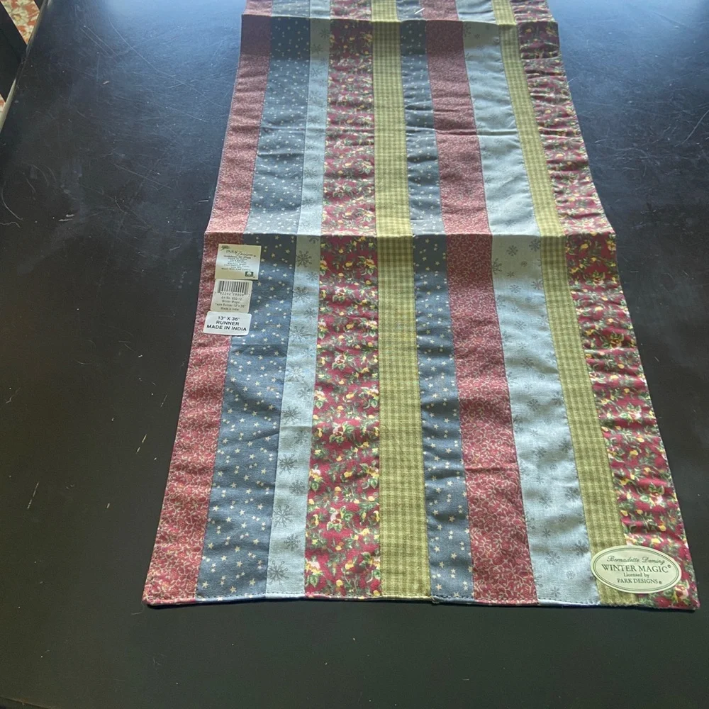 Patchwork Stripe Table Runner - Multi  13 by 38